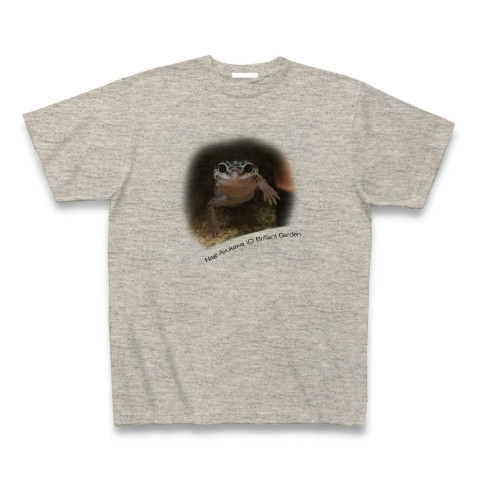 小さいハンターがやってくる(ヒョウモントカゲモドキ) ClubTオリジナルTシャツ(グレー):おなかをすかせたレオパがこちらへやってくる時の写真をグッズにしました。かなり主張できます。 by Brilliant Garden:熱帯魚などモチーフにしたグッズをご提供しています。