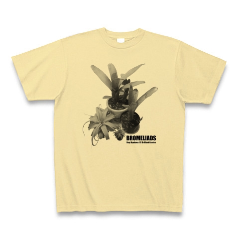 ブロメリア科4種類モノトーン Tシャツ(ナチュラル):パイナップルの仲間のブロメリア4種類をモノトーンで表現しました。
エクメア属、ネオレゲリア属、チランジア属、ディッキア属から1株ずつ集めました。
チランジア属はエアープランツとも呼ばれ人気の種類です。
by Brilliant Garden:熱帯魚などモチーフにしたグッズをご提供しています。