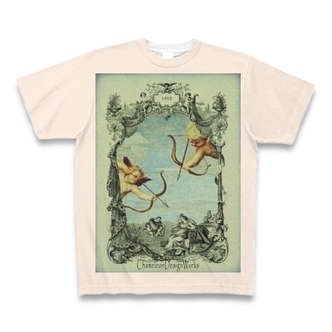 二人の天使たち(全面プリント) 全面プリントTシャツ (ベビーピンク):二人の天使をモチーフにしたアーティスティックなTシャツです。(Tシャツ屋カメレオンデザインワークス) by グラフィックTシャツ、フォトTシャツ中心のTシャツ屋『カメレオンデザインワークス』:グラフィックTシャツ、フォトTシャツ中心のTシャツ屋です。