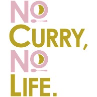 No curry, No life.｜Tシャツ Pure Color Print｜バーガンディ
