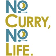 no curry，no life.｜Tシャツ Pure Color Print｜ライトブルー