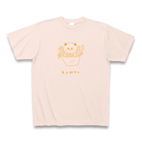 ポテト猫｜Tシャツ｜ライトピンク