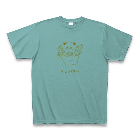 ポテト猫｜Tシャツ｜ミント