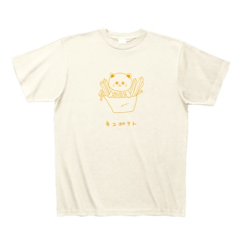 ポテト猫｜Tシャツ｜アイボリー