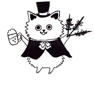 ビールモンスター猫｜Tシャツ｜ライム