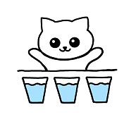 水分補給猫