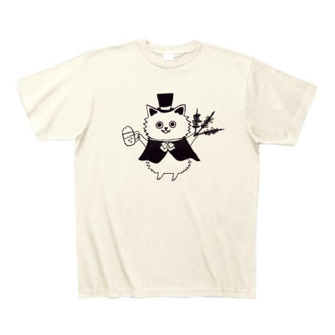 ビールモンスター猫｜Tシャツ｜アイボリー