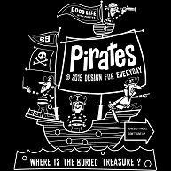海賊船｜Tシャツ Pure Color Print｜メトロブルー