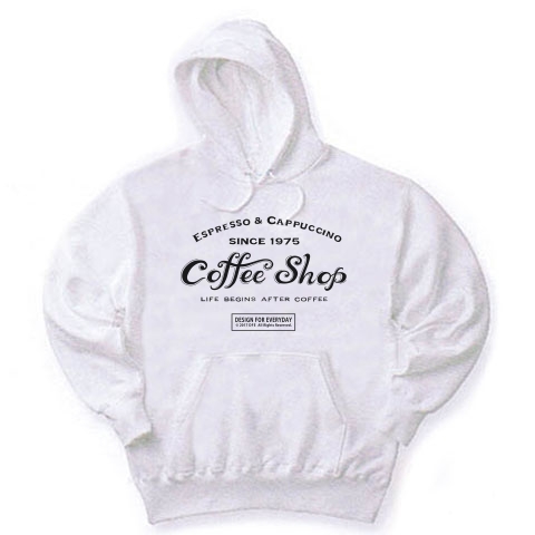カフェ（COFFEE SHOP）｜パーカー｜ホワイト