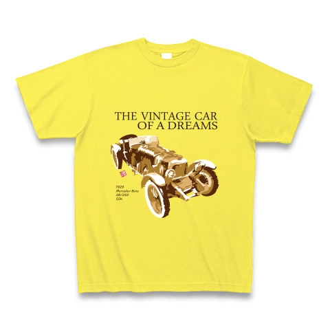 VINTAGE CAR｜Tシャツ Pure Color Print｜イエロー