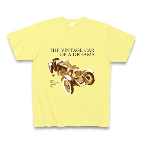 VINTAGE CAR｜Tシャツ Pure Color Print｜ライトイエロー