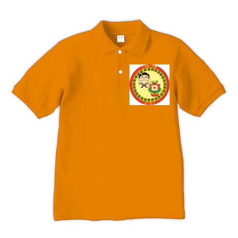 くす田くす博/くすくすグッズ｜ポロシャツ Pure Color Print｜オレンジ