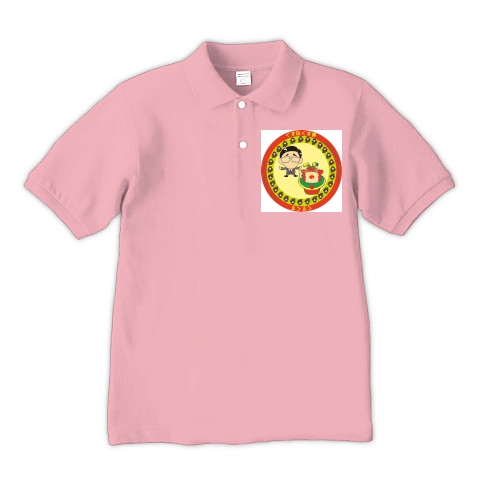 くす田くす博/くすくすグッズ｜ポロシャツ Pure Color Print｜コーラルピンク