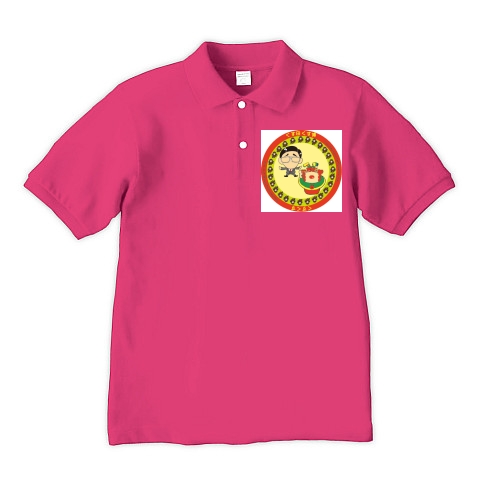 くす田くす博/くすくすグッズ｜ポロシャツ Pure Color Print｜ホットピンク