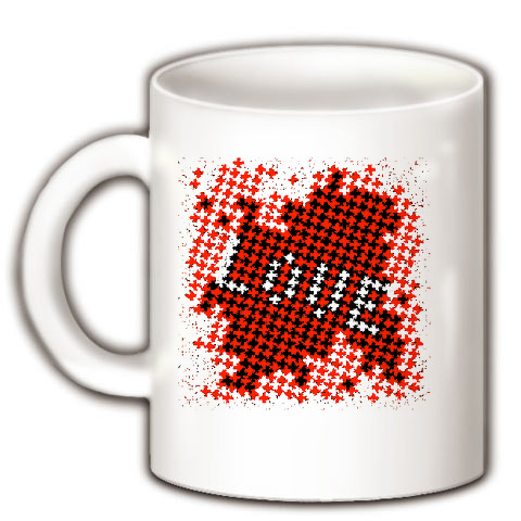 LovePiece(red)｜マグカップ｜ホワイト