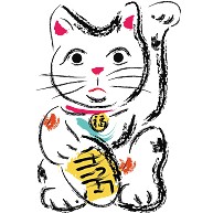 商品詳細 招き猫 人の森イラスト 長袖tシャツ ホワイト デザインtシャツ通販clubt