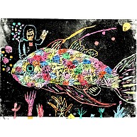 商品詳細 カラフルな魚 イラスト Tシャツ Pure Color Print ピンク デザインtシャツ通販clubt