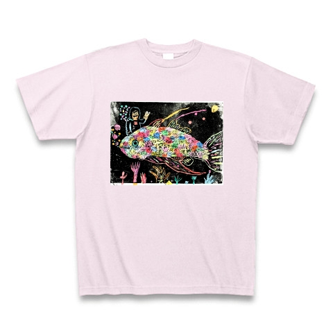 商品詳細 カラフルな魚 イラスト Tシャツ Pure Color Print ピーチ デザインtシャツ通販clubt