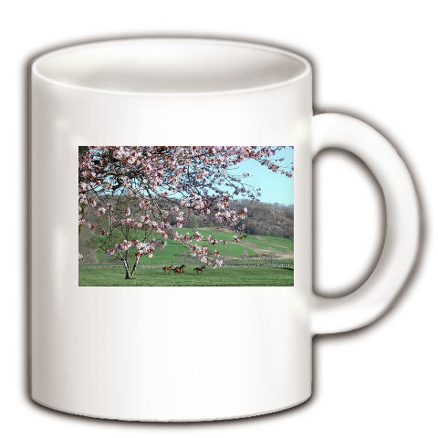 桜と馬｜マグカップ｜ホワイト