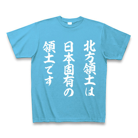 北方領土は日本固有の領土です｜Tシャツ Pure Color Print｜シーブルー
