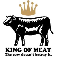 KING OF MEAT｜ラグランTシャツ｜ホワイト×ブラック