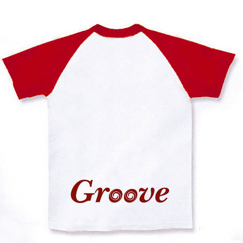 Groove-fire｜ラグランTシャツ｜ホワイト×レッド