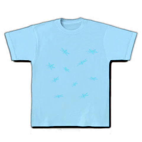 雪の結晶｜Tシャツ｜ライトブルー