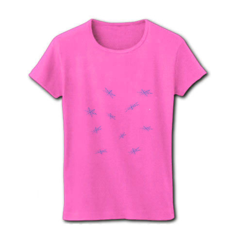 雪の結晶｜レディースTシャツ｜ピンク