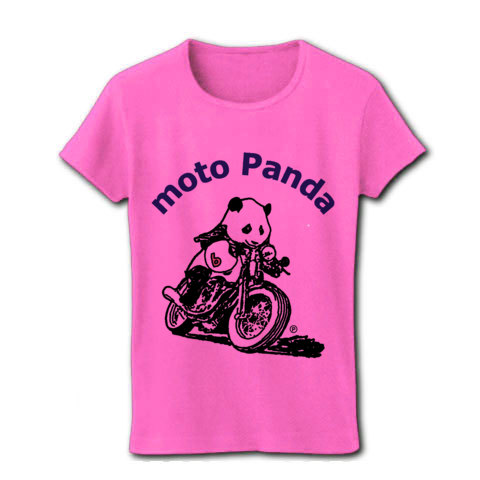 パンダバイク｜レディースTシャツ｜ピンク