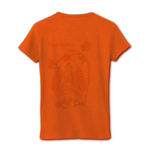 buddhism_06_orange｜レディースTシャツ｜オレンジ