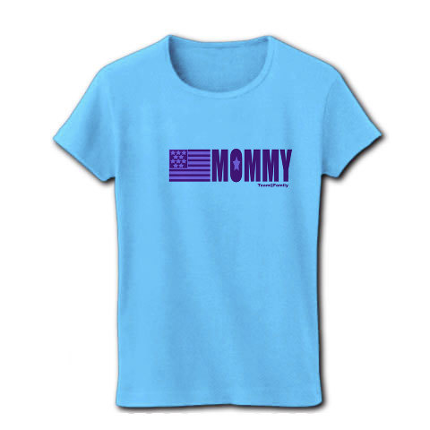 MOMMY(ママ用）｜レディースTシャツ｜ライトブルー