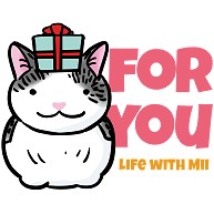 白黒猫まんが　For you