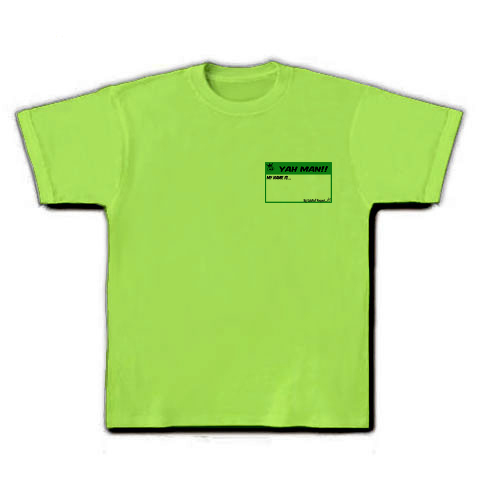 MY NAME IS,,,GREEN｜Tシャツ｜ライム