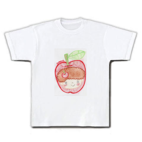 りんご｜Tシャツ｜ホワイト