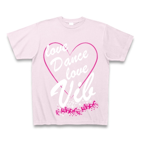 LoveDanceLoveVib(black)｜Tシャツ Pure Color Print｜ピーチ