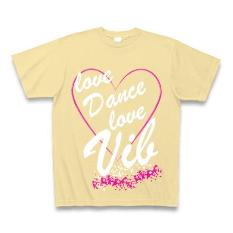 LoveDanceLoveVib(black)｜Tシャツ Pure Color Print｜ナチュラル