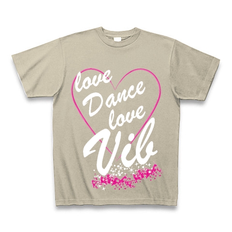 LoveDanceLoveVib(black)｜Tシャツ Pure Color Print｜シルバーグレー