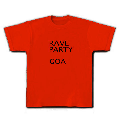 RAVE PARTY GOA｜Tシャツ｜レッド