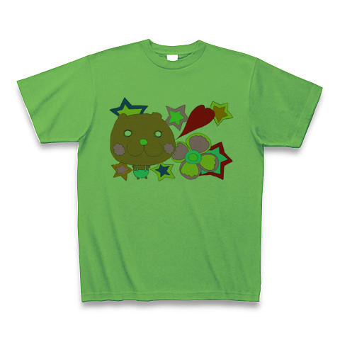 Popo the bear｜Tシャツ｜ブライトグリーン