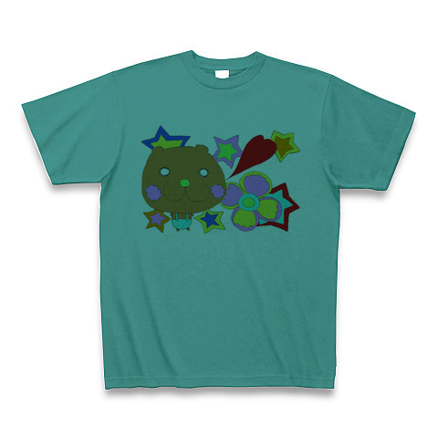 Popo the bear｜Tシャツ｜ピーコックグリーン