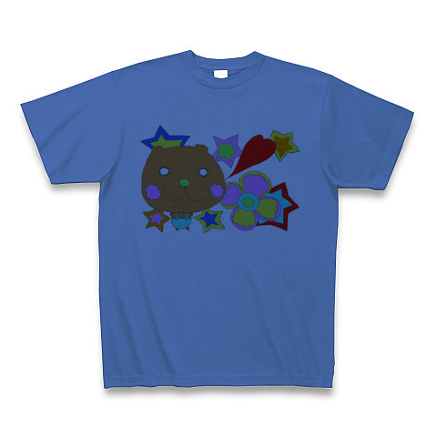 Popo the bear｜Tシャツ｜ミディアムブルー