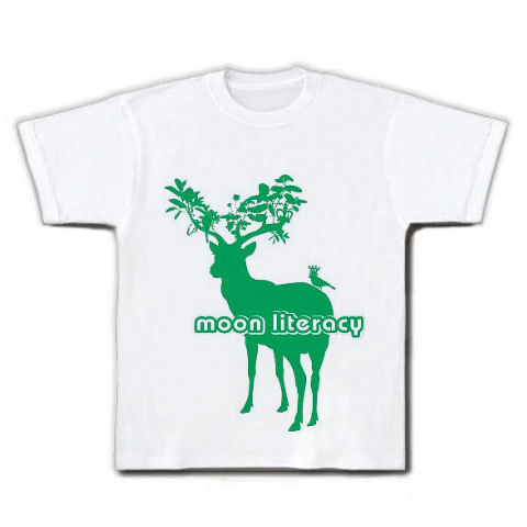 DeerForest-green｜Tシャツ｜ホワイト