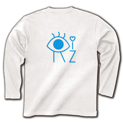 RiZ Logo(blue)｜長袖Tシャツ｜ホワイト