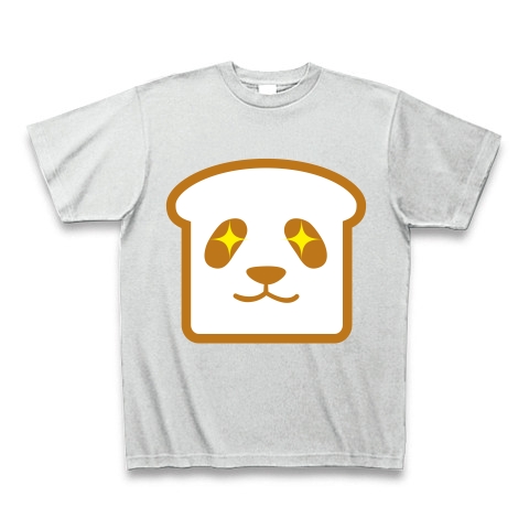 商品詳細 パンダtシャツ パンダグッズ なんなんだ 食パンダ かわキャラシリーズ 食パンダ 眼光キラーンver Tシャツ Pure Color Print アッシュ デザインtシャツ通販clubt