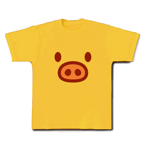 商品詳細 かわいい豚グッズ かわキャラシリーズ ブタちゃん顔 Tシャツ デイジー デザインtシャツ通販clubt