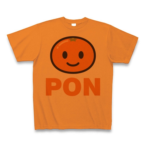 商品詳細 可愛いミカンもといオレンジグッズ かわキャラシリーズ キレイなミカン又はオレンジ Pon Ver Tシャツ オレンジ デザインtシャツ通販clubt