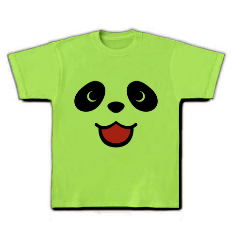 商品詳細 のんきなパンダの顔がドーン のパンダグッズ かおシリーズ パンダのかお Tシャツ ライム デザインtシャツ通販clubt