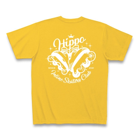 インラインスケート部　公式Tシャツ（プリント色：白）｜Tシャツ Pure Color Print｜ゴールドイエロー