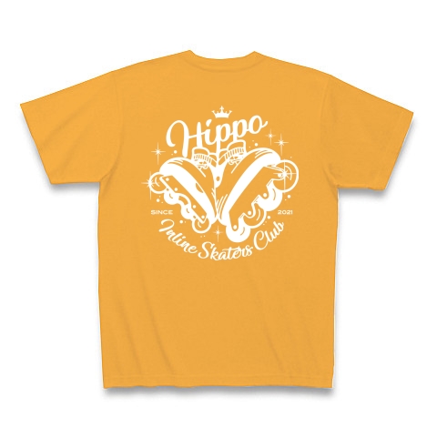 インラインスケート部　公式Tシャツ（プリント色：白）｜Tシャツ Pure Color Print｜コーラルオレンジ
