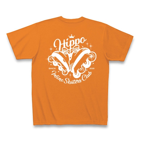 インラインスケート部　公式Tシャツ（プリント色：白）｜Tシャツ Pure Color Print｜オレンジ